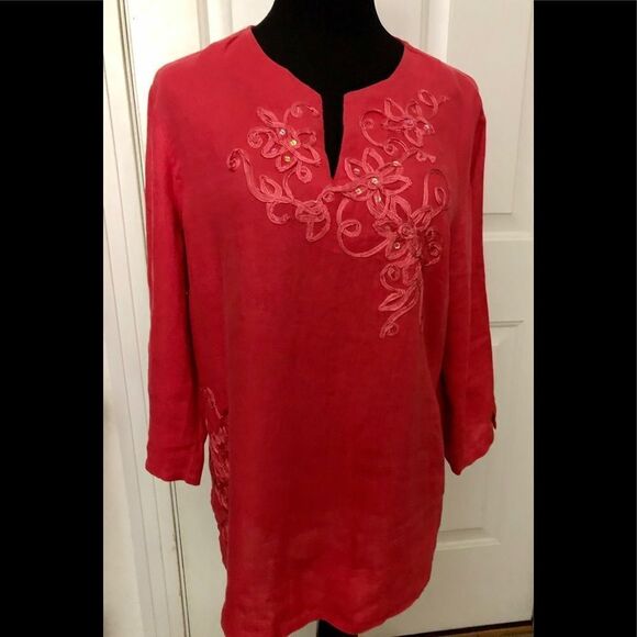 Beautiful linen blouse by JM size 18 - Picture 1 of 3